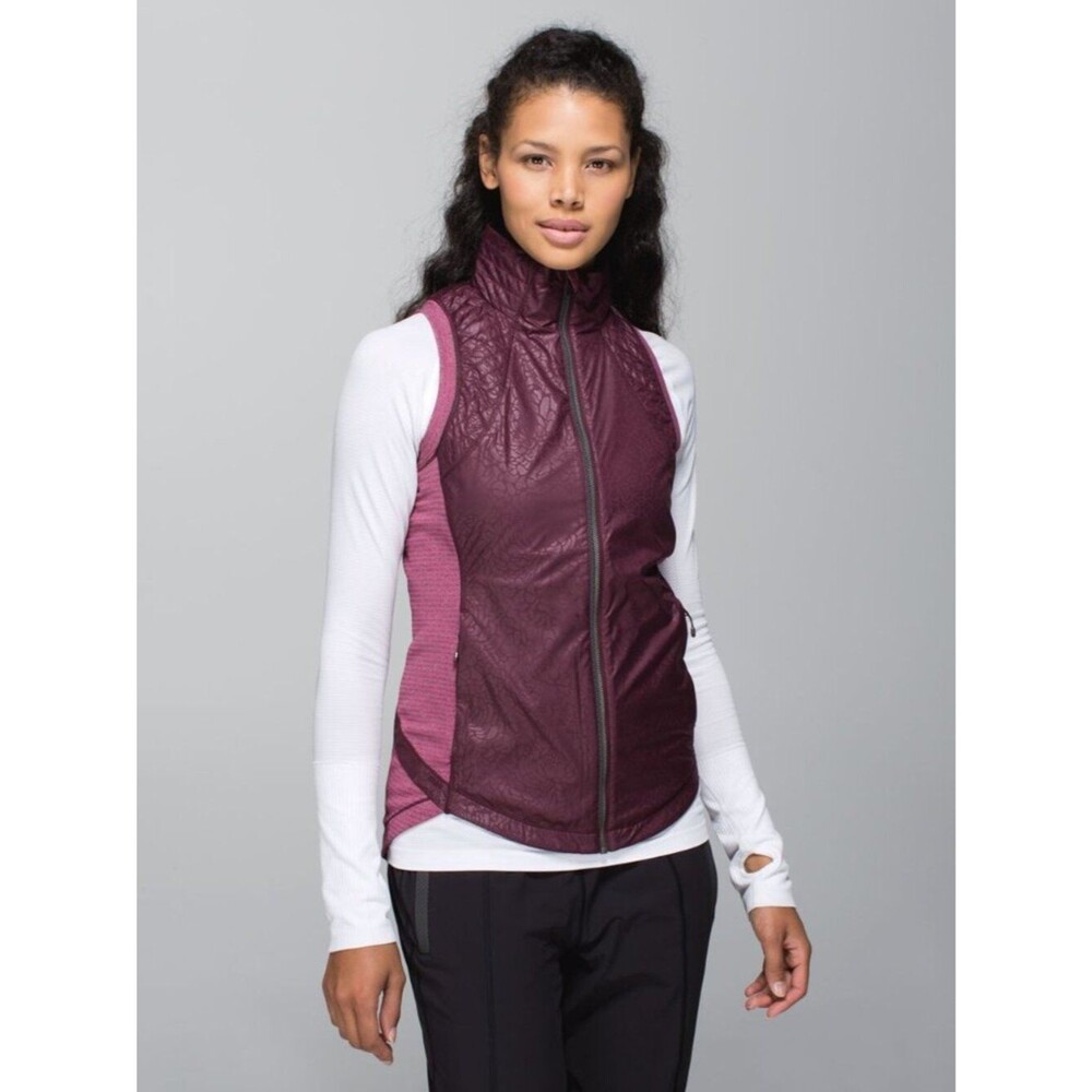 Lululemon Athletica Women's Rebel Runner Vest Bordeaux Drama Sz 4 Maroon Red